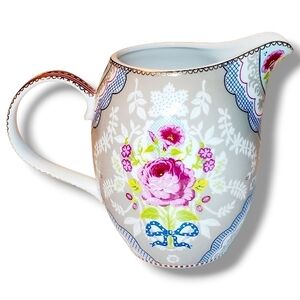 Pip Studio Khak Floral Porcelain Creamer Jug Creamer Pitcher, Milk Jug Exclusive